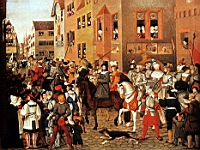 03-Romanticism-Pforr-Entry of Emperor Rudolf of Hapsburg into Basel in 1273 (1810.jpg